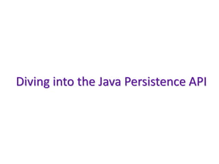 Diving into the Java Persistence API
 