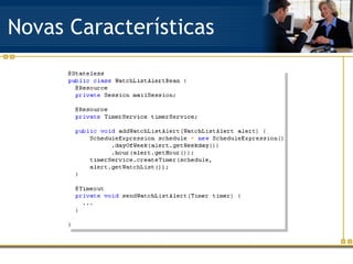 Novas Características 