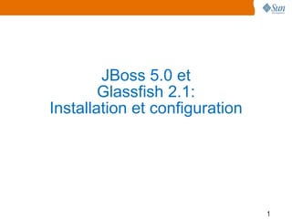 JBoss 5.0 et
        Glassfish 2.1:
Installation et configuration




                                1
 