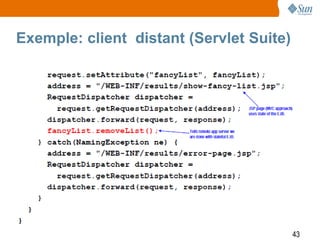 Exemple: client distant (Servlet Suite)




                                          43
 
