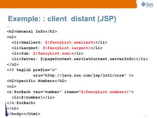 Exemple: : client distant (JSP)




                                  44
 