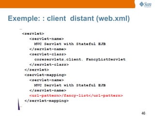 Exemple: : client distant (web.xml)




                                      46
 