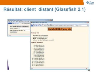 Résultat: client distant (Glassfish 2.1)




                                           49
 