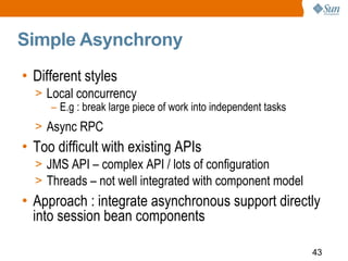 Simple Asynchrony
• Different styles
  > Local concurrency
     – E.g : break large piece of work into independent tasks
 ...