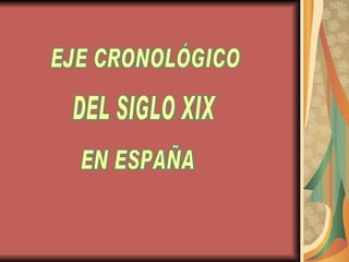 EJE CRONOLÓGICO DEL SIGLO XIX EN ESPAÑA 