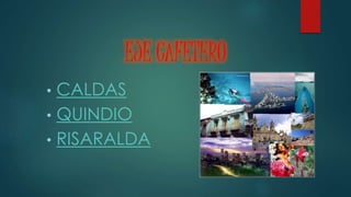 EJE CAFETERO
• CALDAS
• QUINDIO
• RISARALDA
 