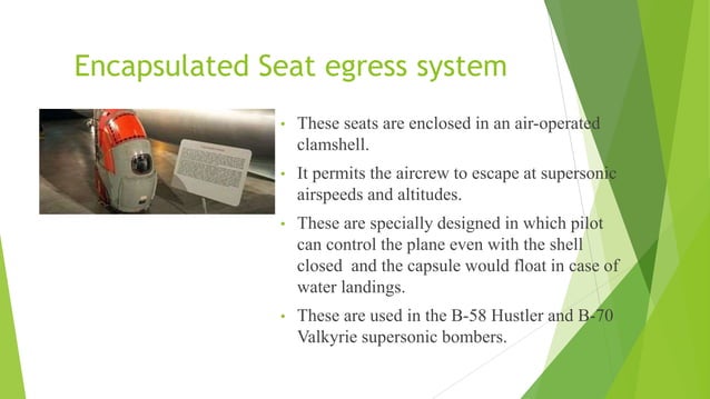 Ejection Seat In Fighter Jets Pptx