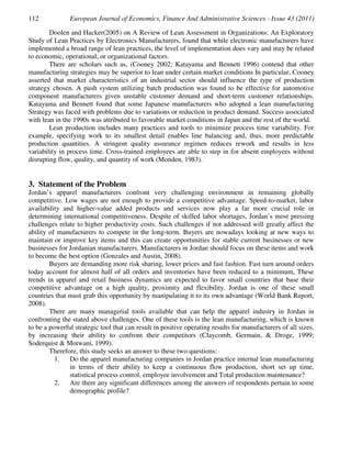 112            European Journal of Economics, Finance And Administrative Sciences - Issue 43 (2011)

        Doolen and Ha...