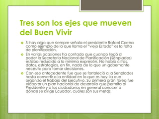 Eje fundamentales del buen vivir | PPT