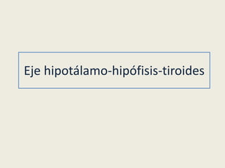 Eje hipotálamo-hipófisis-tiroides
 