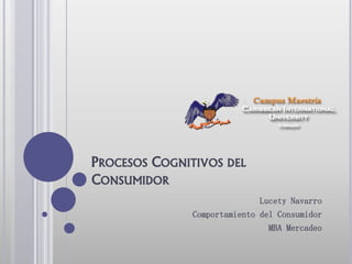 PROCESOS COGNITIVOS DEL
CONSUMIDOR
Lucety Navarro
Comportamiento del Consumidor
MBA Mercadeo
 