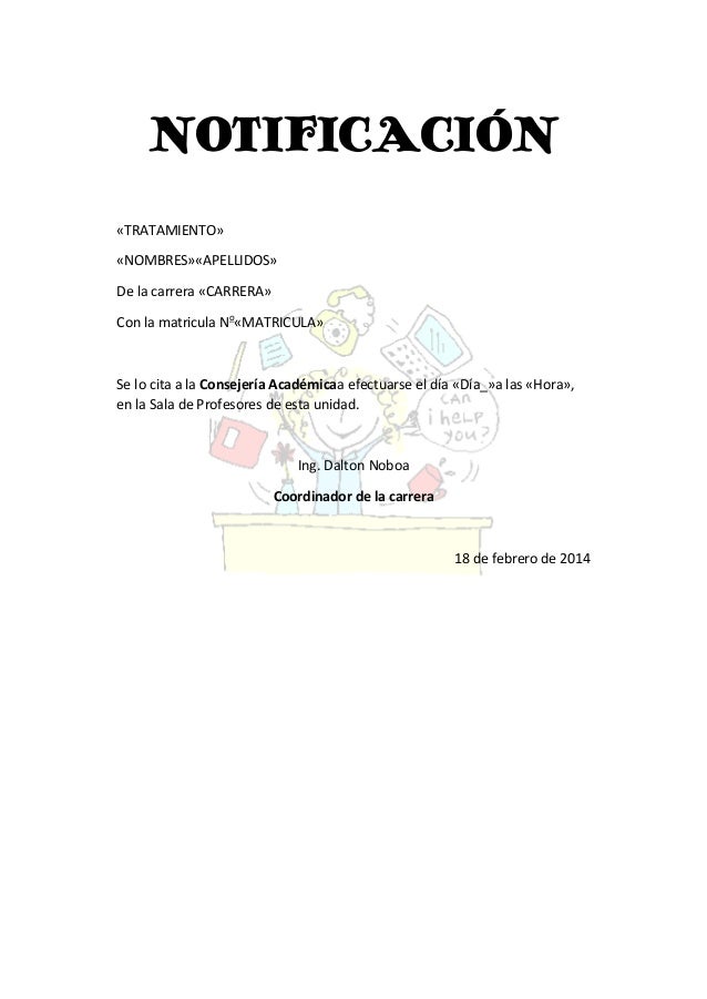 Ejemplo de Notificación.