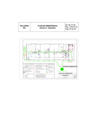 Ed: 06-11-00
TALLERES   PLAN DE EMERGENCIA
                                   Rev: 1/09-01-01
   SA        (Anexo 2 - Ejemplo)
                                   Pag: 25 de 25
 