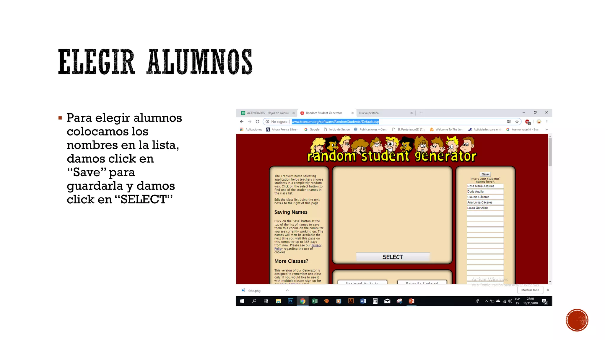 Ejemplo Random Student Generator | PPT