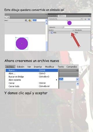 Este dibujo quedara convertido en símbolo así




Ahora crearemos un archivo nuevo




Y damos clic aquí y aceptar
 