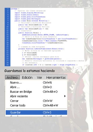 Guardamos lo estamos haciendo
 