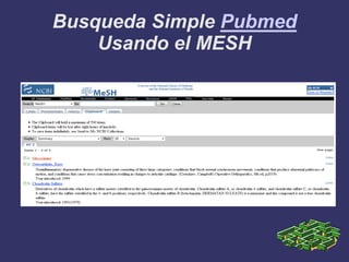 Busqueda Simple Pubmed
    Usando el MESH
 