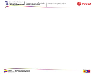 Decanato del Área de Tecnología
Complejo Académico El Sabino
Unidad de Pasantías y Trabajo de Grado
 