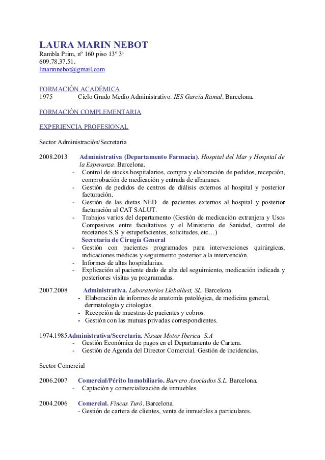 Ejemplo cv cronologico