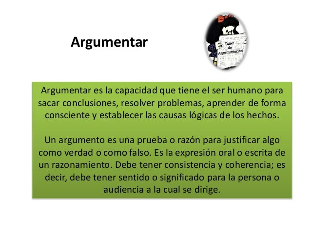 Razonar o argumentar