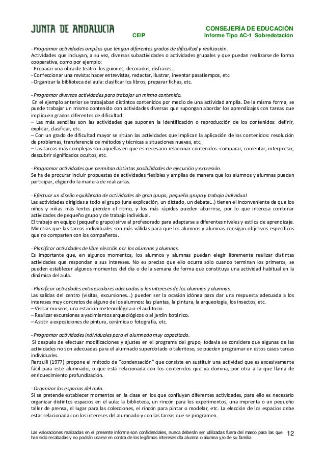 Ejemplo De Informe Ac