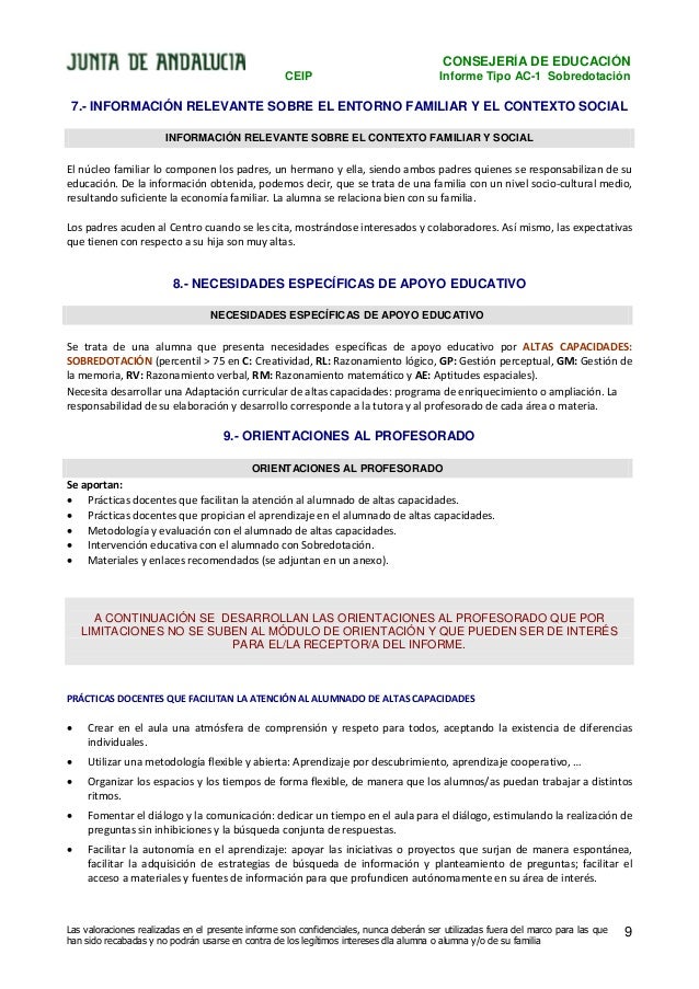 Ejemplo De Informe Ac