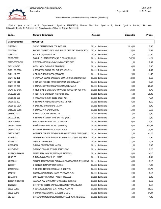 Viding tarragona lista de precios