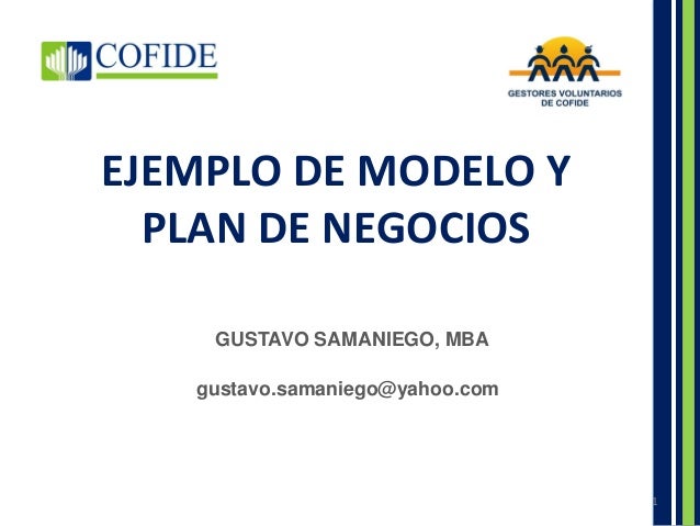 ejemplo de modelo y plan de negocios