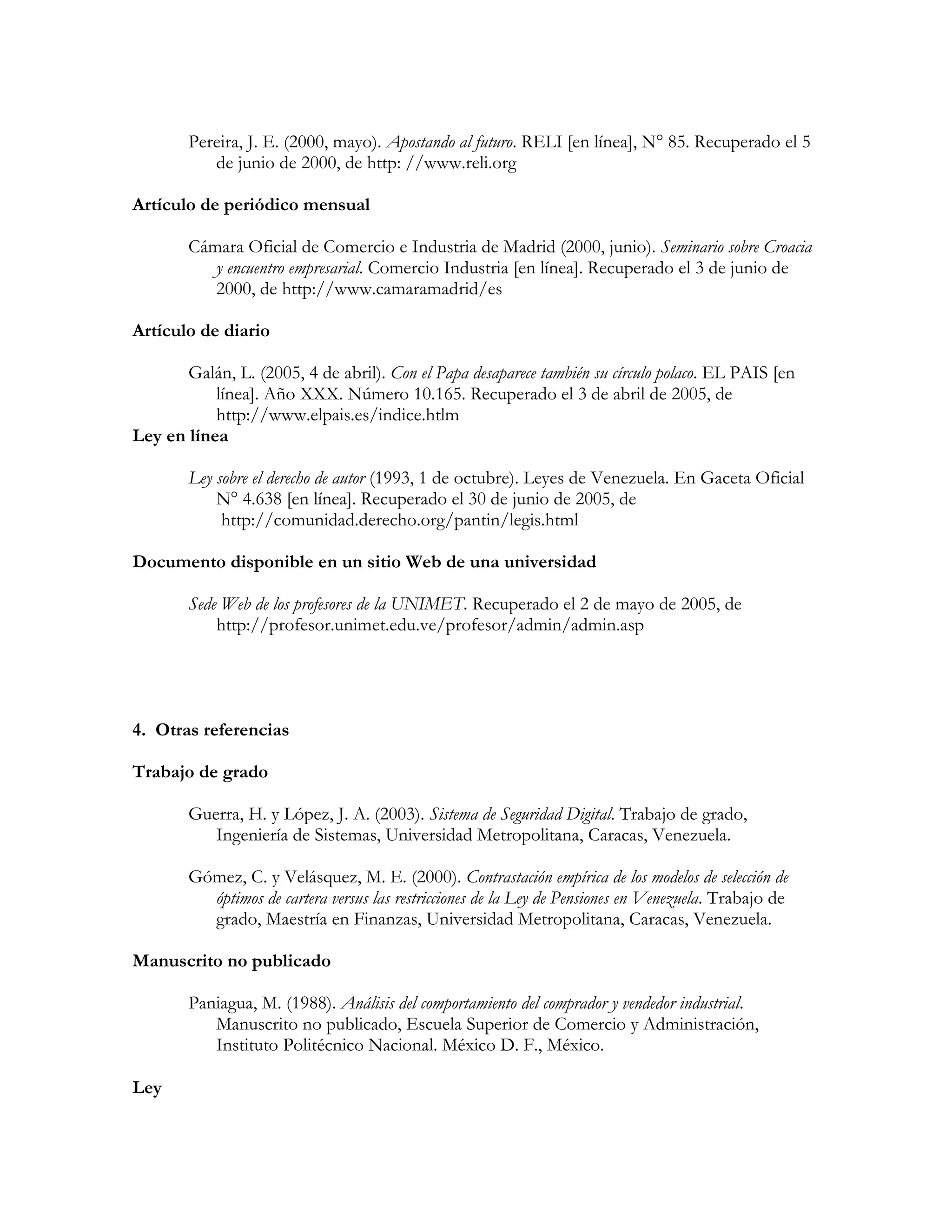 Refernius Ejemplo de referencias apa | PDF