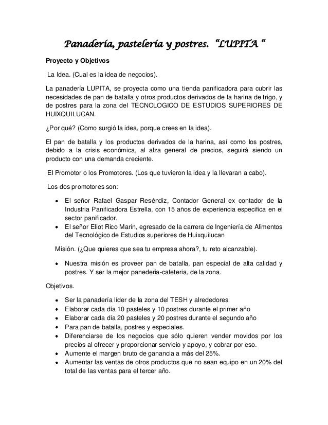 ejemplo de un plan de negocio