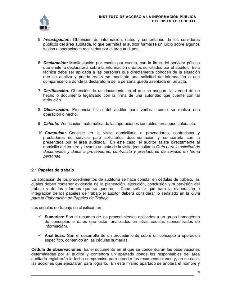 Ejemplo guia general de auditoría