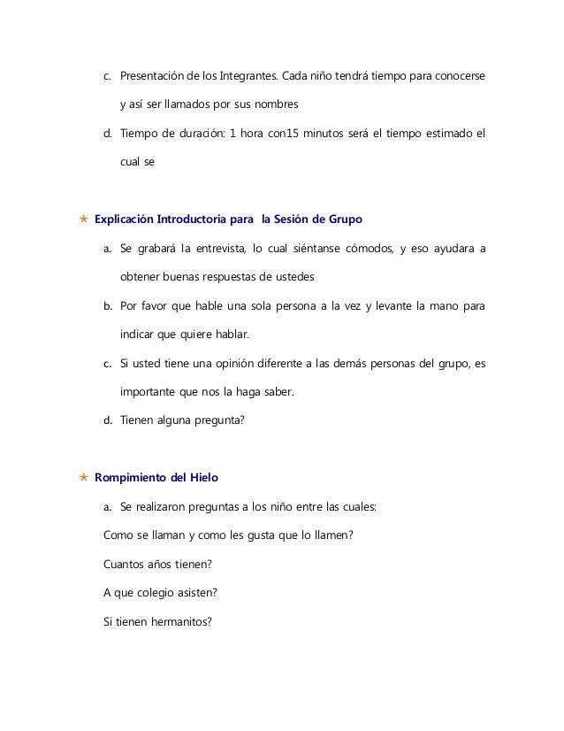 preguntas para focus group alimentos ejemplo guia grupo focal preguntas para focus group alimentos ejemplo guia grupo focal