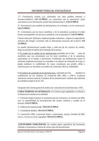 EJEMPLO INFORME PERICIAL PSICOLÓGICO SOBRE UN CASO DE MOBBING O ACOSO…