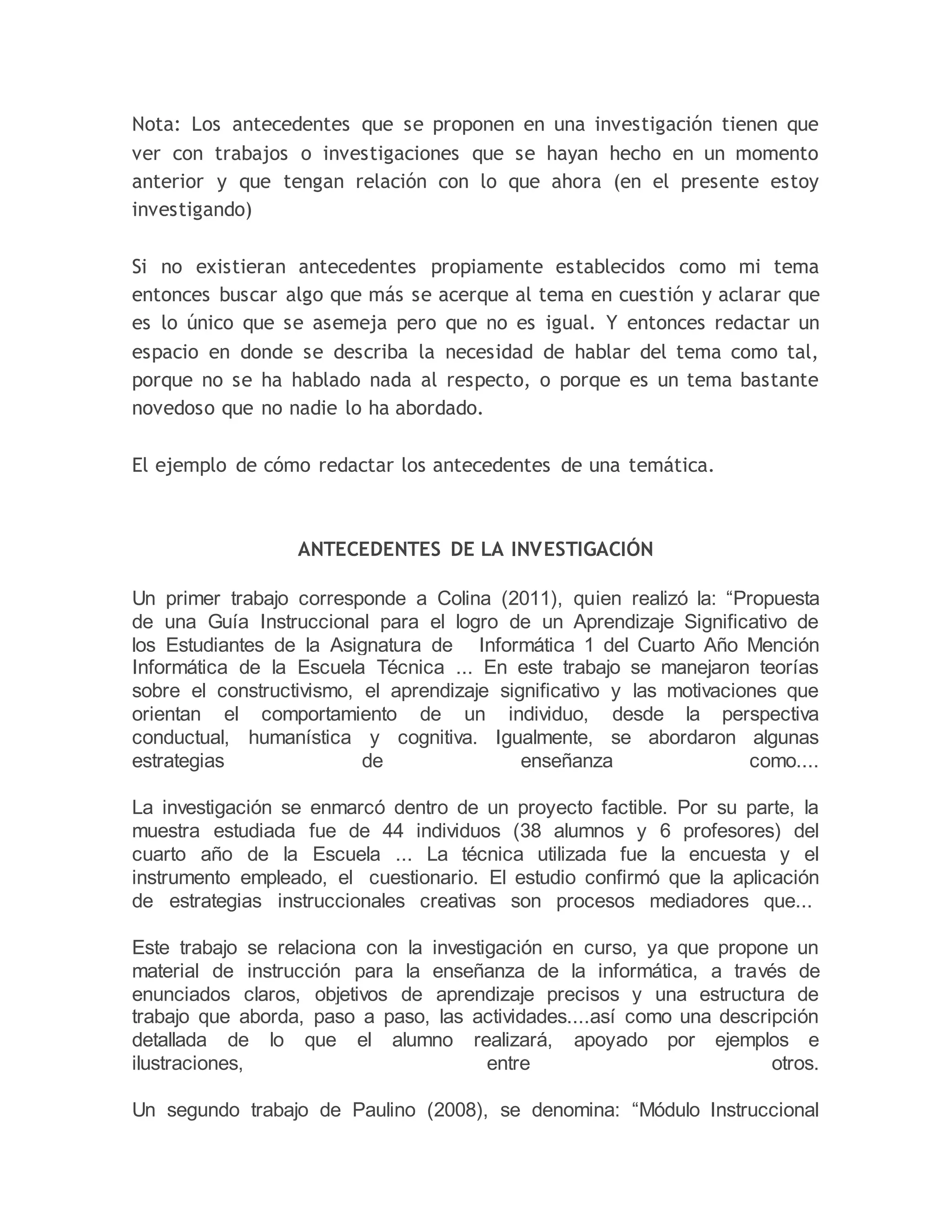 Cmo Elaborar Antecedentes En Un Proyecto Una Gua Paso A Paso Un