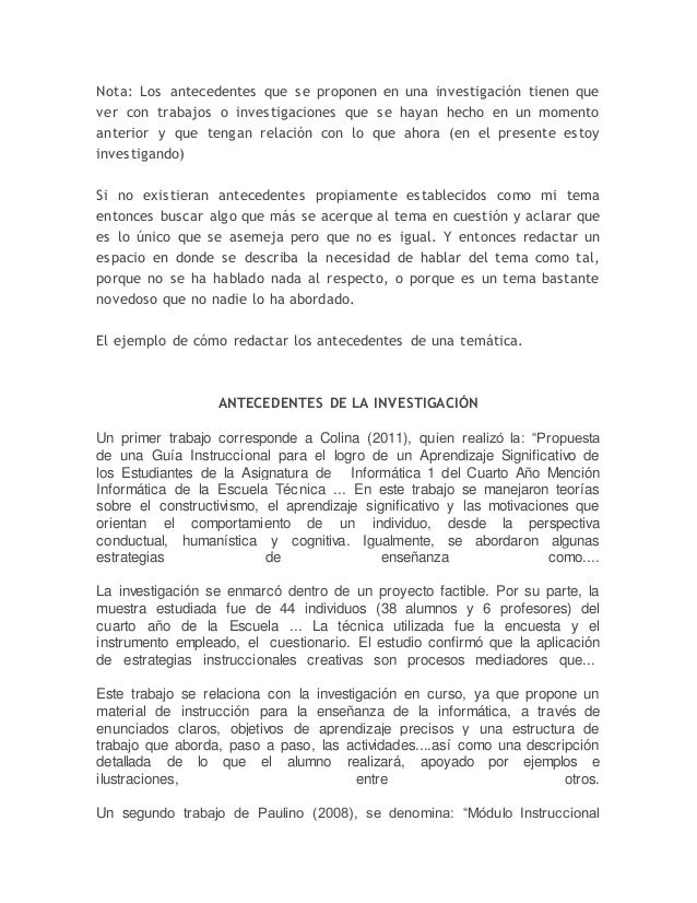 Justificacion Y Antecedentes De Un Proyecto Ejemplo C - vrogue.co