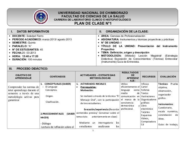 formato de planeacion de clases