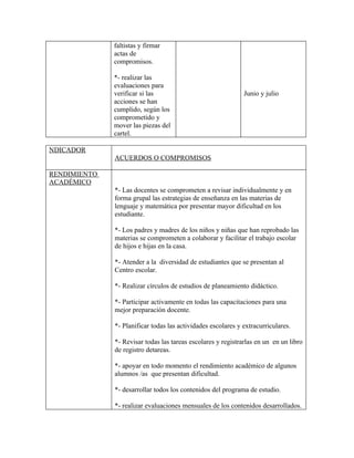 Ejemplo Plan De Mejora 2009