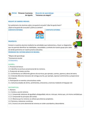 Planeación de
AGOSTO
 