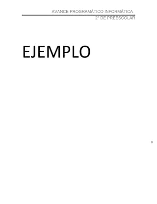 Plo Informatica Ejemplo planeacion informatica preescolar | DOC