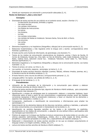 Programacion Escolar Ejemplo programacion didactica | PDF