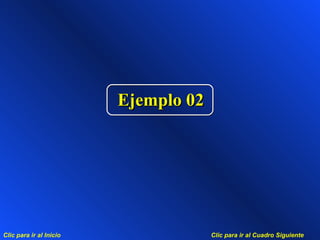 Clic para ir al Cuadro SiguienteClic para ir al Inicio
Ejemplo 02Ejemplo 02
 