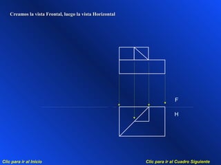Clic para ir al Cuadro SiguienteClic para ir al Inicio
F
H
Creamos la vista Frontal, luego la vista HorizontalCreamos la vista Frontal, luego la vista Horizontal
 