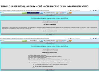 EJEMPLO LABERINTO QUANDARY – QUÉ HACER EN CASO DE UN INFARTO REPENTINO
 