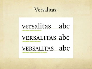 Versalitas: