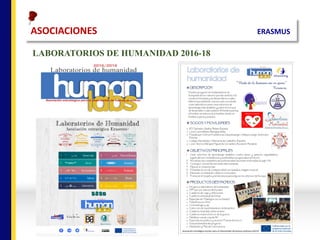 ASOCIACIONES																																																																			ERASMUS
LABORATORIOS DE HUMANIDAD 2016-18
 