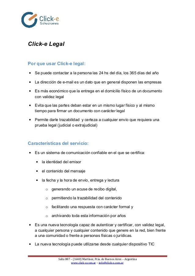 Ejemplos click e legal notificaciones electrónicas