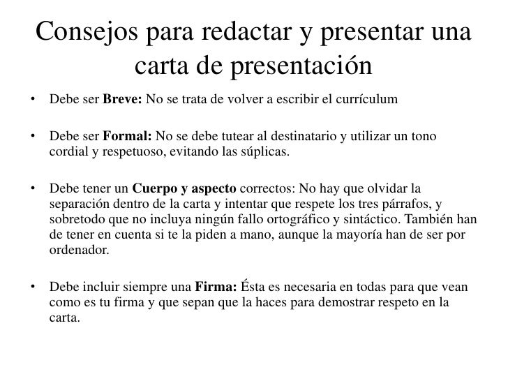 Ejemplos De Carta De PresentacióN