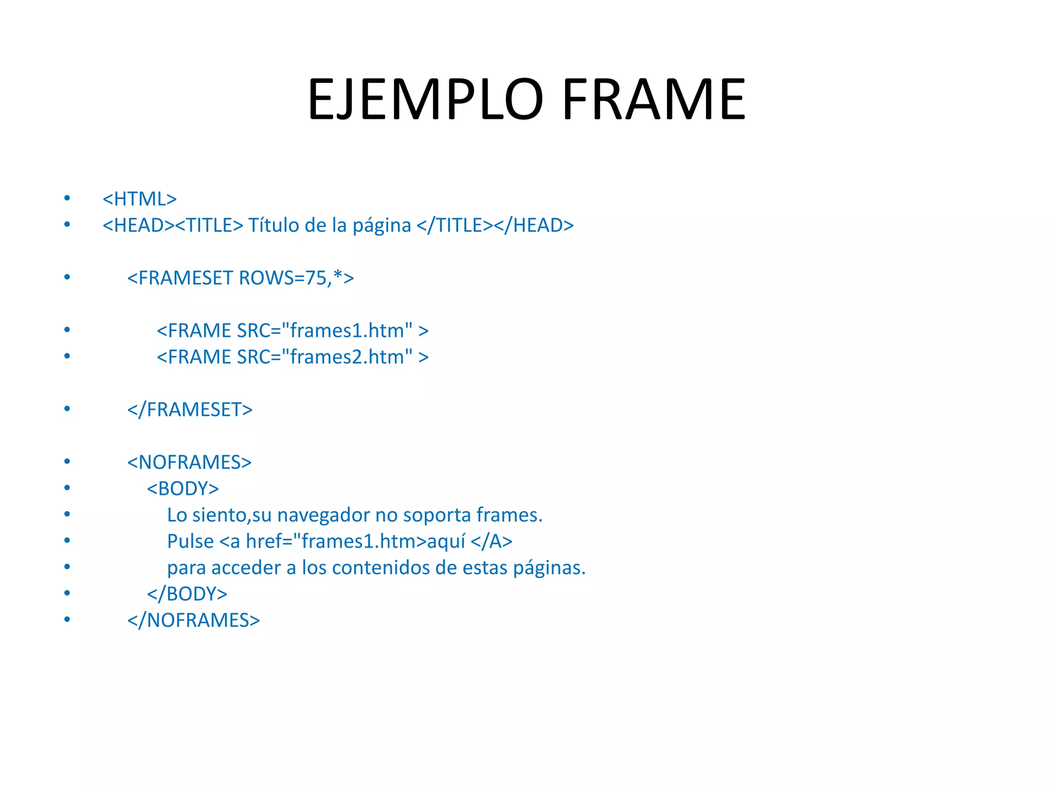 Ejemplos de frame PPT
