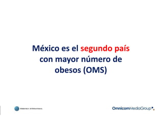 México es el segundo país con mayor número de obesos (OMS) 