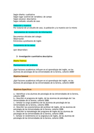 Ejemplos de Investigaciones